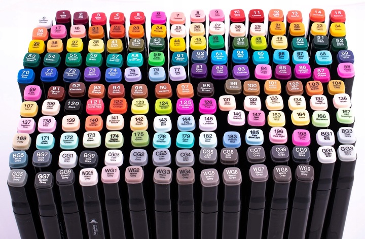 MARKERY ALKOHOLOWE 168 SZT Flamastry Mazaki Pisaki Dwustronne Pro + TORBA