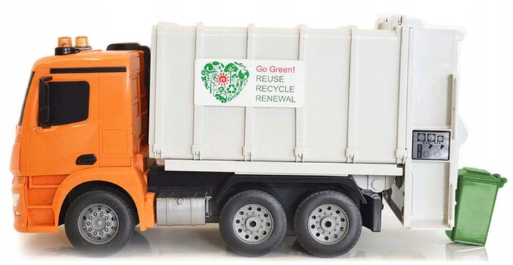 ZDALNIE STEROWANY SAMOCHÓD MERCEDES ŚMIECIARKA AUTO RC PILOT LED POJAZD