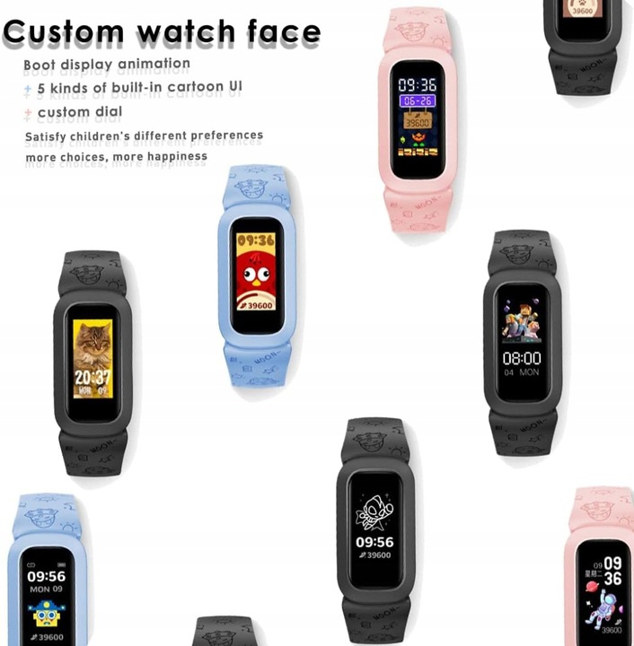 SMARTWATCH MINECRAFT SMARTBAND DLA DZIECI V102 KROKOMIERZ (3 kolory)