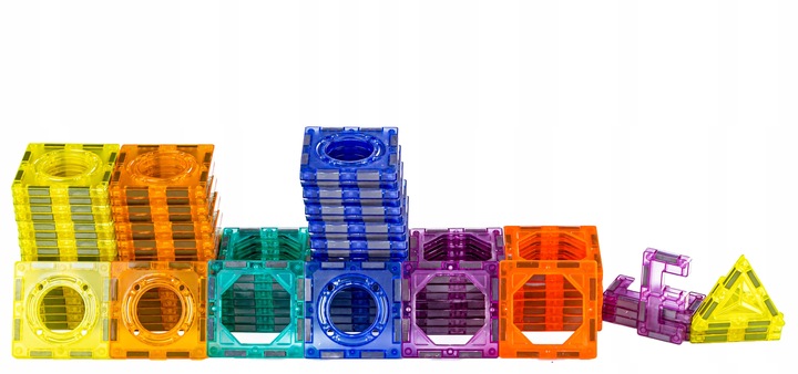 ZESTAW KLOCKI MAGNETYCZNE KONSTRUKCYJNE UKŁADANKA TOR ZAMEK FIGURKI 268 EL