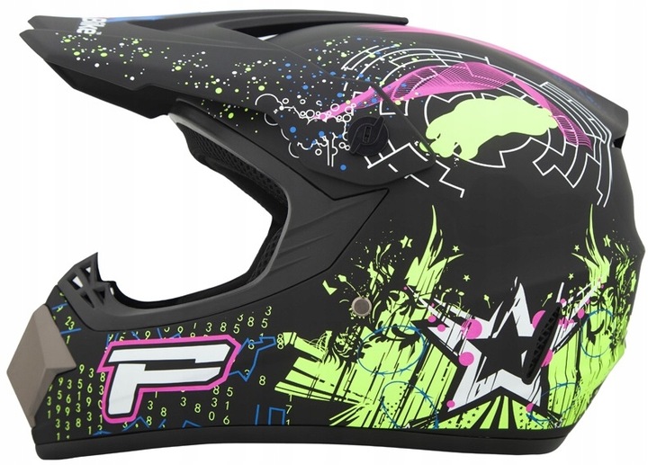 KASK CROSS GOGLE RĘKAWICE NA CROSS ENDURO QUAD ROWER BMX HULAJNOGA XS