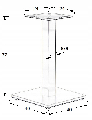 PODSTAWA DO STOŁU SH-2011-1/60/B - BLAT MAX 60X60 CM