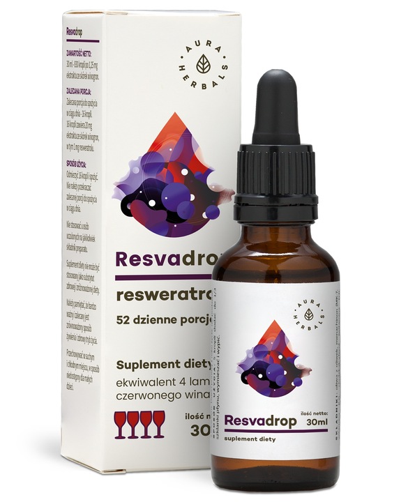 2x Aura Resvadrop Resveratrol Resweratrol Krople