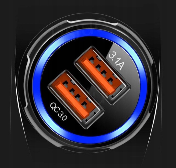 ŁADOWARKA SAMOCHODOWA ZASILACZ USB SZYBKA MOCNA 3.0 + Kabel usb TYP C