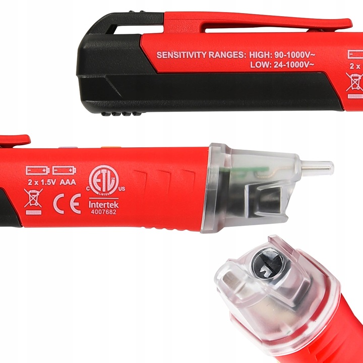 Bezdotykowy tester próbnik napięcia UNI-T UT12D-EU 24-1000V AC DETEKTOR