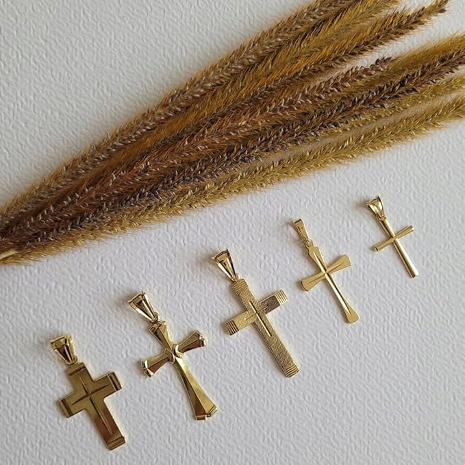 ZŁOTY ŁAŃCUSZEK NA CHRZEST CHRZCINY PAMIĄTKA Z KRZYŻYKIEM 585 925 + GRAWER