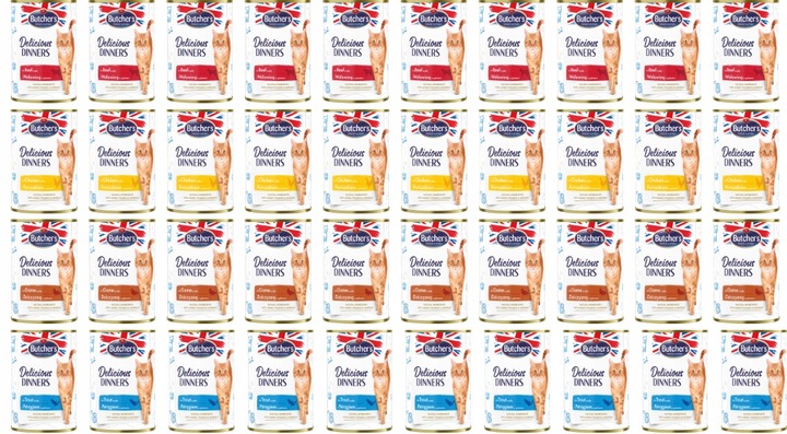 Butcher's mokra karma dla kota Delicious Dinners 40x400g mix