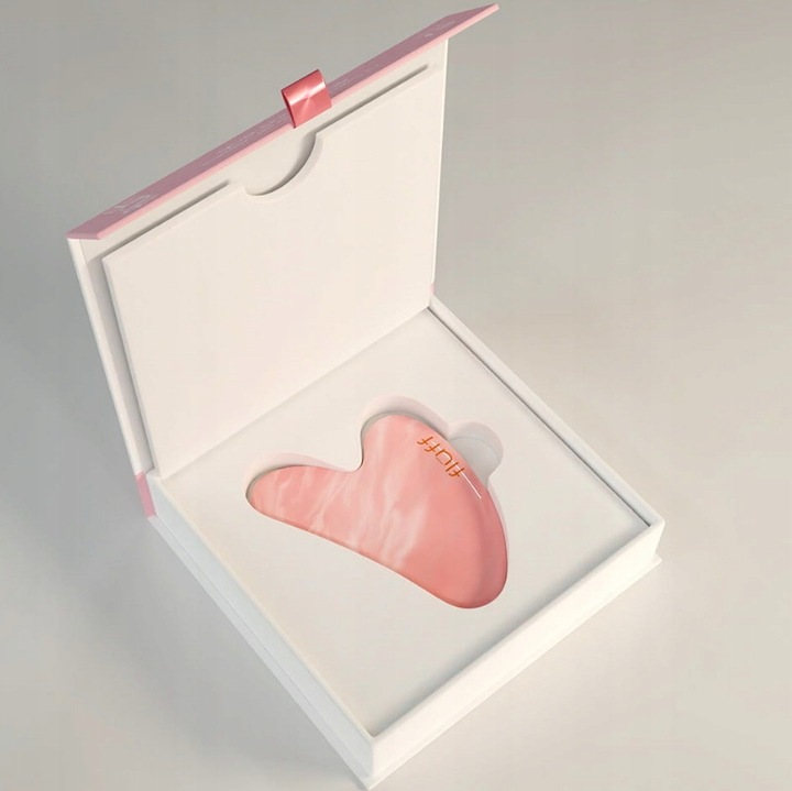 Fluff Kamień Gua Sha do masażu twarzy różowy