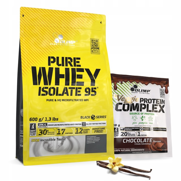 OLIMP PURE WHEY ISOLATE 95 600g ODŻYWKA BIAŁKOWA IZOLAT BIAŁKA WHEY WPC