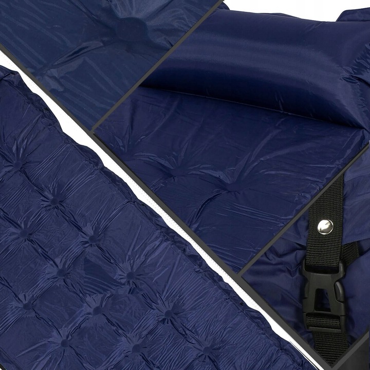 MATA SAMOPOMPUJĄCA TURYSTYCZNA Z PODUSZKĄ 193 cm KARIMATA MATERAC GRUBA