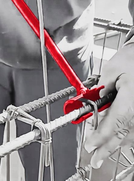 Giętarka ręczna Klucz do gięcia prętów strzemion zbrojeń drutu koszy 4-8 mm