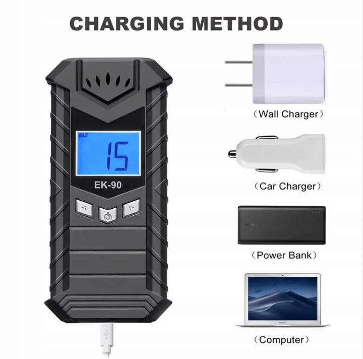 Alkomat elektrochemiczny EK-90 o wysokiej precyzji z ustnikami