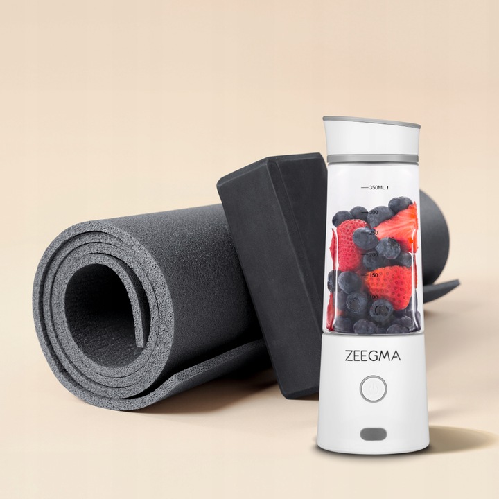 BLENDER BEZPRZEWODOWY KIELICHOWY 450ml 300W BIAŁY zabierz ze sobą! Zeegma