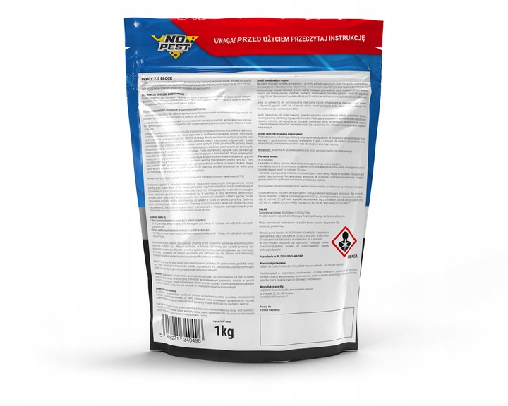 ULTRA MOCNA KOSTKA TRUTKA NA SZCZURY I MYSZY NO PEST BRODIFAKUM 1KG