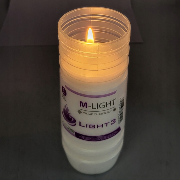 Wkłady do zniczy Parafinowe Znicze 72h 3 dni 20szt