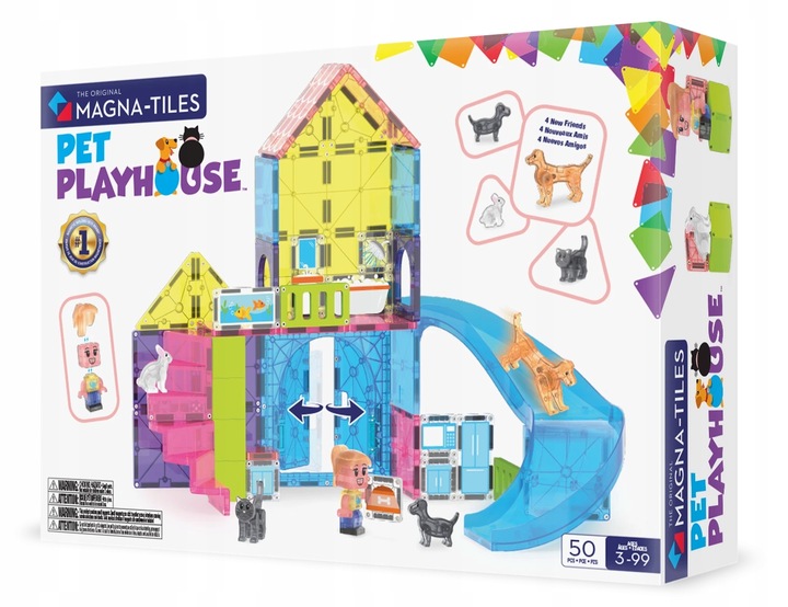 Plac Zabaw dla Zwierząt Klocki Magnetyczne 50 elementów - Magna-Tiles