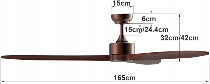 Inteligentny Wentylator sufitowy REIGA LED 132CM Smart Home WI-FI + Pilot