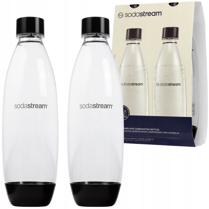 2x BUTLE BUTELKI SODASTREAM BUTELKA DO SATURATORA 1L DWUPAK DO ZMYWARKI