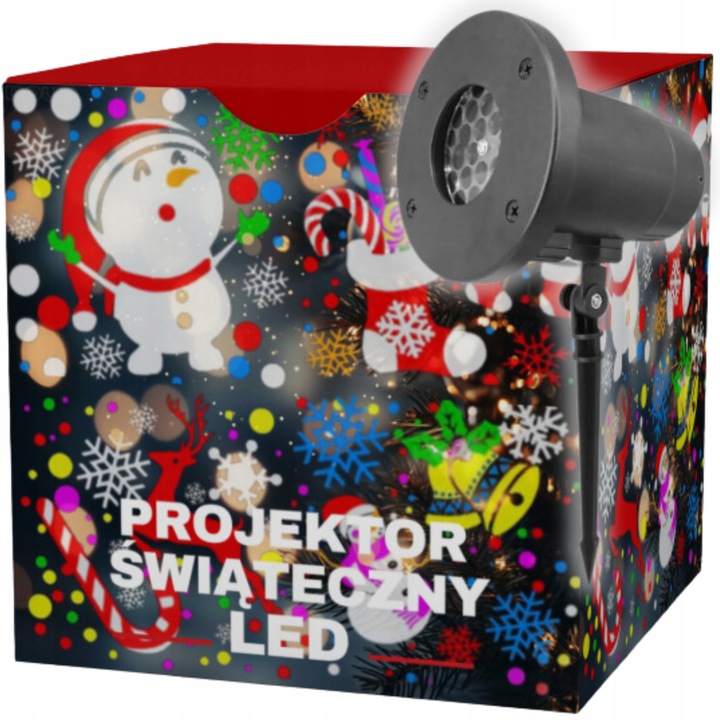 PROJEKTOR ŚWIĄTECZNY LED NA ZEWNĄTRZ BAŁWANEK LED PROJEKTOR KOLOROWY