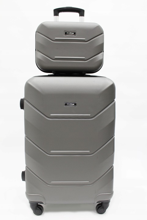 ZESTAW WALIZEK PODRÓŻNYCH KABINÓWKA ŚREDNIA DUŻA LEKKIE ABS 4 KÓŁKA POJEMNE