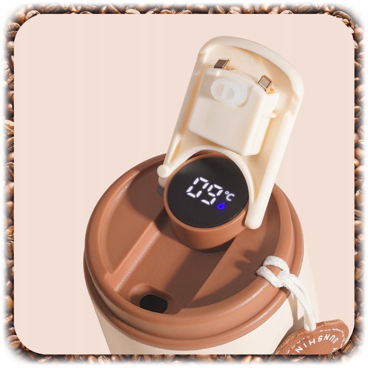 Kubek Termiczny Termos Kawa Herbata Wyświetlacz LED temperatura