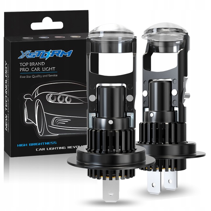 ŻARÓWKI LED H7 XSTORM LX 6000K SOCZEWKA IDEALNE ODCIĘCIE MIJANIA KRÓTKIE