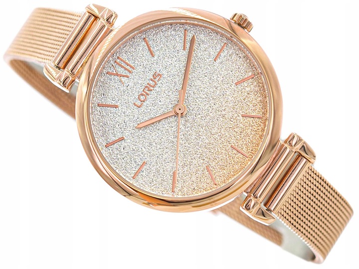 DAMSKI ZEGAREK LORUS RG232QX5 ELEGANCKI BROKATOWY BRANSOLETA MESH