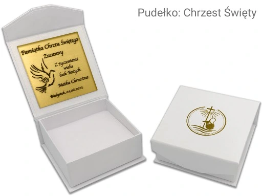 ZŁOTY ŁAŃCUSZEK 585 Krzyżyk KOMUNIA CHRZEST