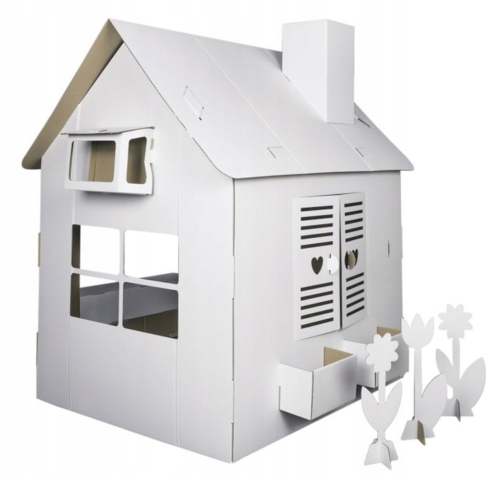 Kartonowy Domek do malowania i samodzielnego złożenia Kwiaciarnia Tektorado