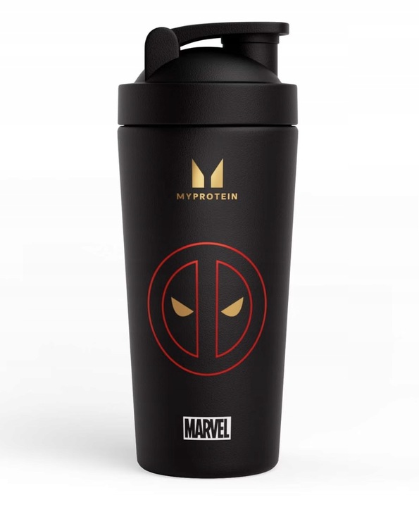 Myprotein Deadpool Metal Shaker - Black 750ML