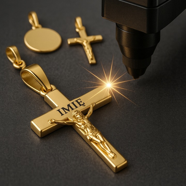 ZŁOTY MĘSKI MEDALIK MATKA BOSKA CZĘSTOCHOWSKA, SREBRO PRÓBA 925 POZŁACANY