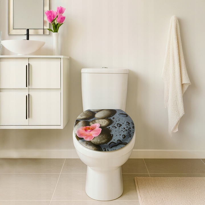 DESKA WC KLOZETOWA SEDESOWA WOLNOOPADAJĄCA KOLOROWA KAMIEŃ STORCZYK ESTIVA