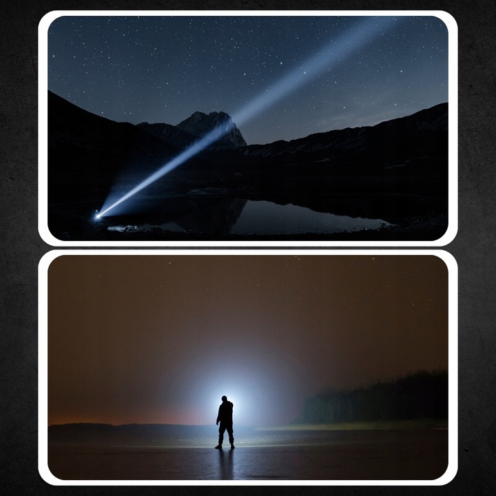 MOCNA LATARKA AKUMULATOROWA SZPERACZ LED POWERBANK ŁADOWANIE TURYSTYCZNA