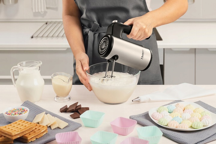 Mikser ręczny 5 biegów 4 MIESZADŁA i ORGANIZER TRYB TURBO DUŻA MOC 500W