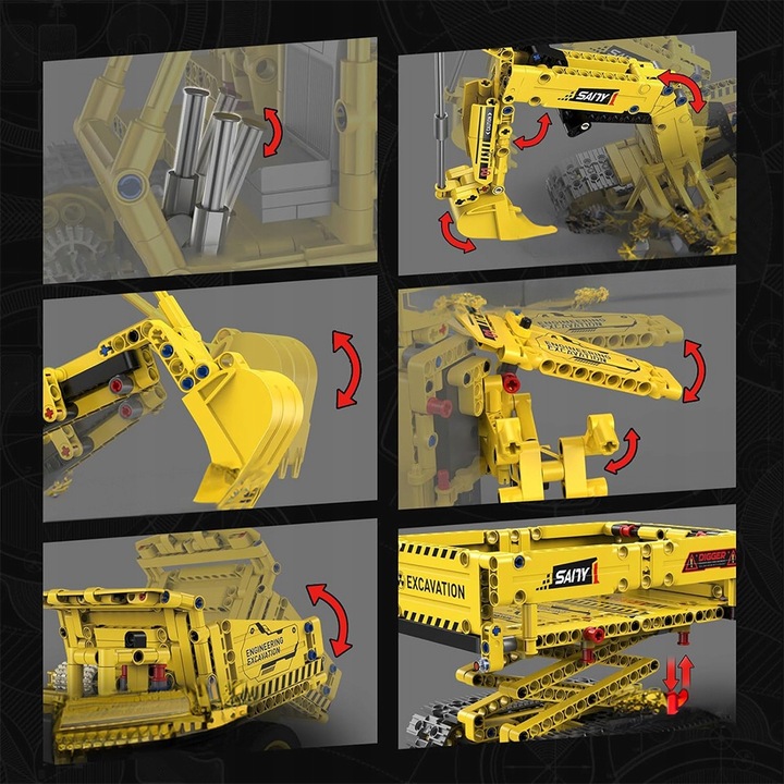 PROGRAMOWALNY ROBOT DUŻY ZESTAW KONSTRUKCYJNY APP I PILOT KONTROLA 555EL