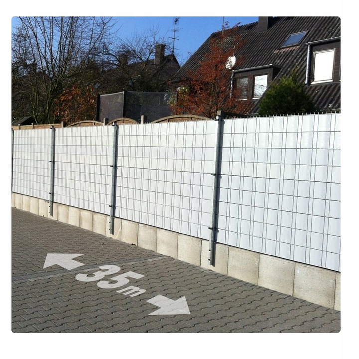 TAŚMA OGRODZENIOWA SZARA 19CMX35M UV+ OSŁONA NA OGRODZENIA PANELOWE 3D PŁOT
