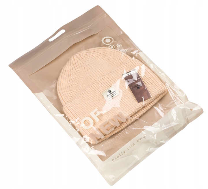 Czapka na zimę beanie damska PETERSON modna ciepła na jesień zimowa