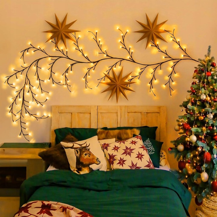 Dekoracja LED W Kształcie Gałęzi, Łańcuch Świetlny Z Gałązkami Wierzby