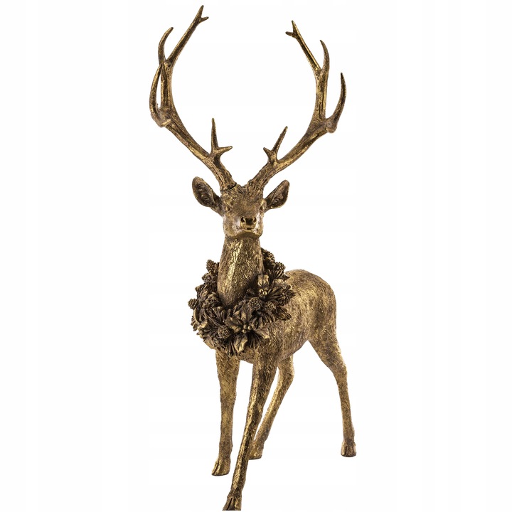 Figurka dekoracyjna świąteczna jeleń renifer duży 71x44cm Brązowy