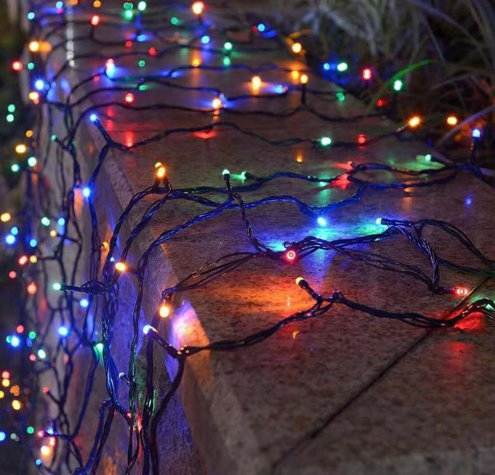 LAMPKI CHOINKOWE 1000 LED FLASH ZEWNĘTRZNE WEWNĘTRZNE ŚWIĄTECZNE MULTIKOLOR