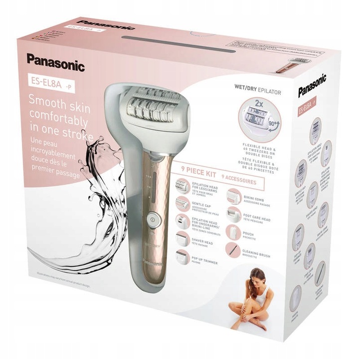 Panasonic ES-EL8A Depilator podwójne dyski 60peset