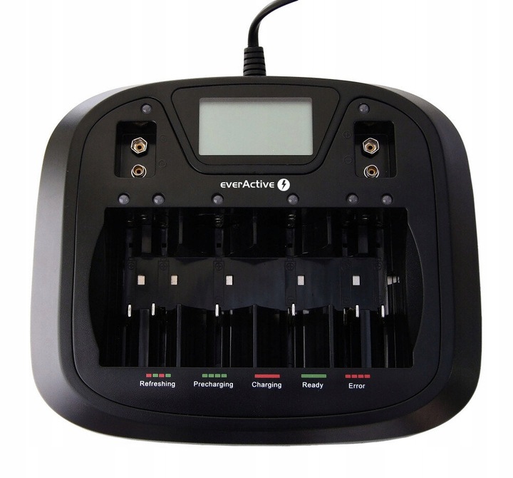 EverActive Ładowarka 8 kanałowa NC-900U czarny