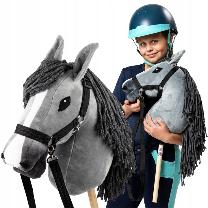 SKIPPI KOŃ NA KIJU HOBBY HORSE +KANTAR +WODZE A3 HANDMADE