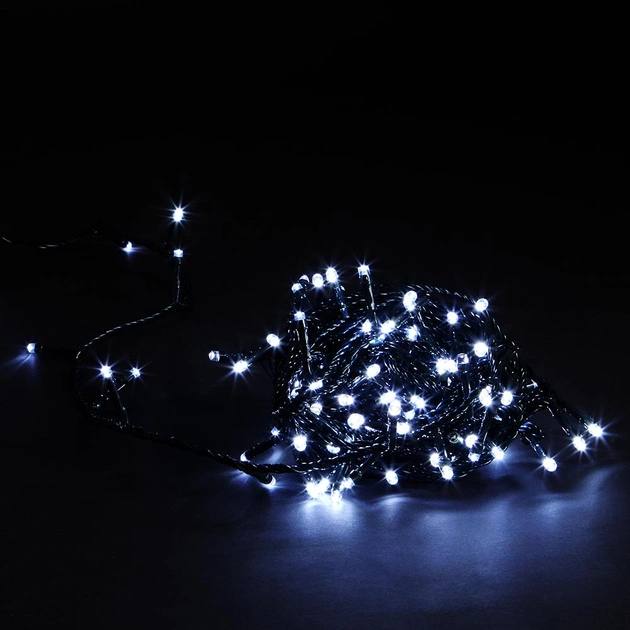 LAMPKI CHOINKOWE ŚWIATEŁKA 200 LED BIAŁY ZIMNY ZEWNĘTRZNE WEWNĘTRZNE FLASH