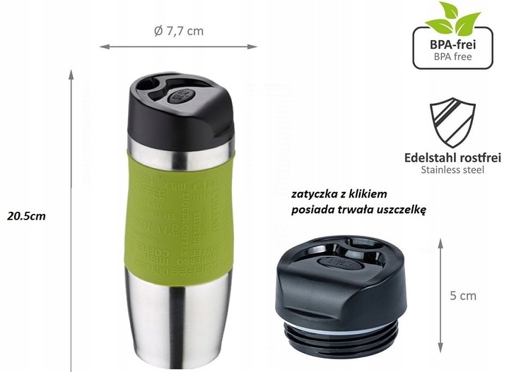 kubek termiczny pojemny 400ml bdb jakość