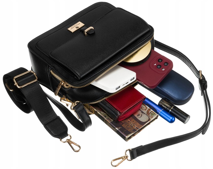 Listonoszka damska Peterson torebka na ramię z paskiem ze skóry eko modna