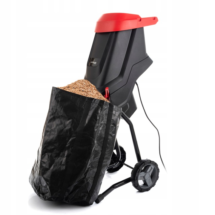 ROZDRABNIACZ DO GAŁĘZI RĘBAK ELEKTRYCZNY MOCNY SAMOZASYSAJĄCY 3600W + TORBA