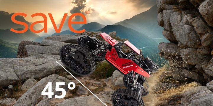 Samochód Zdalnie Sterowany Terenowy 4x4 Auto Na Pilota Z KOŁAMI GĄSIENICAMI