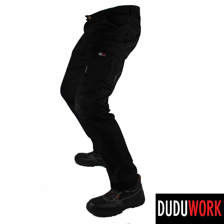 SPODNIE ROBOCZE BHP DuduWork Czarne Elastyczne 60