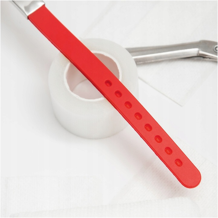 Bransoletka z grawerem męska ratunkowa czerwony kauczuk regulowana BLINGART